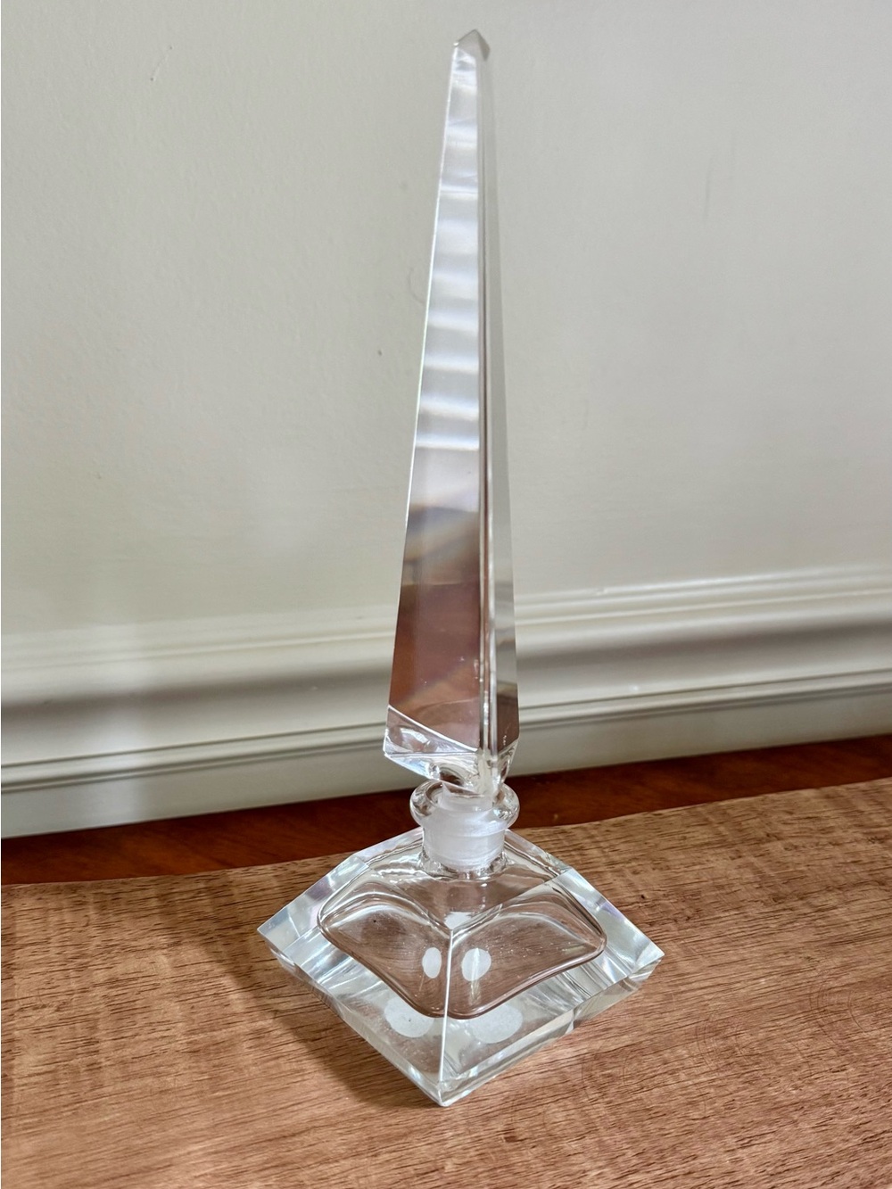 Vintage HOUSE OF GLOBAL ART Japan Crystal Decorative Art Deco Perfume Bottle